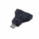 1X (Új virtuális 7.1 CH-csatornás USB 2.0 3D audiokártya adapter Mic Speak V6J5