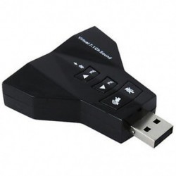Új virtuális 7.1 CH-csatornás USB 2.0 3D hangkártya adapter, B6V7 mikrofon hangszóró