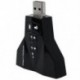 Új virtuális 7.1 CH-csatornás USB 2.0 3D hangkártya adapter, B6V7 mikrofon hangszóró