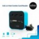 1X (COMBO többfunkciós USB2.0 kártyaolvasó HUB Splitter SD elosztóval M9M2)