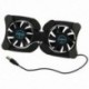 3X (USB 2.0 külső laptop hűtőtábla, laptop hűtő 2 ventilátor, fekete G1T9)