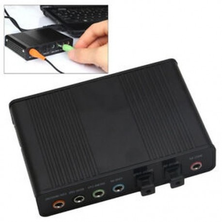 1X (USB 5.1 csatornás külső optikai audioszálas hangkártya S / PDIF Q7N0 esetén