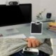 8X (Webkamera borító fekete mágneses csúszka Új, erősebb ragasztó az Iphone Androi U3Y2-hez