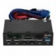 Multifuntion 5.25 &quot Media Dashboard kártyaolvasó USB 2.0 USB 3.0 20 tűs e-SAT K9P7