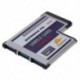2X (3 portos USB 3.0 Express kártya 54 mm PCMCIA Express kártya laptophoz ÚJ V4C1)