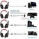 1X (ONIKUMA játékszerű fülhallgató mikrofonnal a PS4 PC Mac laptop hordozható tabletta Xbox One készülékhez, W N5W4