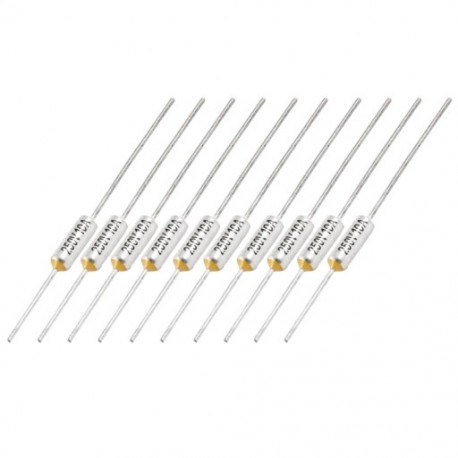 10 db 250V 10A TF 120 Celsius fokos hőmérsékleti hőmérsékleti hőmérsékleti biztosíték K6W8