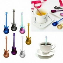 Ezüst divatos kanál rozsdamentes acélból készült gitár kanál kávé és te M1E5