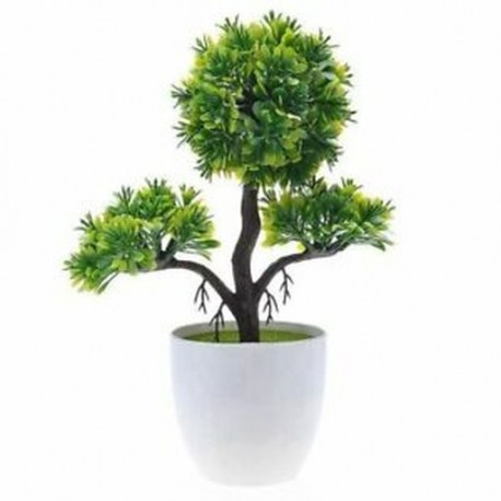 Mini üdvözlő fenyő - Művirágú mini fa melamin edényben a J9F3 deco készítéséhez