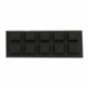 2X (Bútor négyzet alakú 12mmx12mmx3mm ragasztós gumi talpbetét, fekete 10 az 1-ben L6B7)