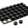 1X (bútorgomb, kerek, 10 mm x 5 mm, öntapadós gumi betétek 6 in 1 G2C5)