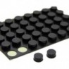 Bútorgomb, kerek, 10 mm x 5 mm, öntapadós gumi párnák, 6 az 1-ben Z8J8