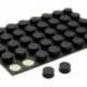 Bútorgomb, kerek, 10 mm x 5 mm, öntapadós gumi párnák, 6 az 1-ben M2I9