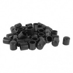 1X (gumibetét 40 darabos fekete gumi csővégek, 10 mm-es kerek I1G3)