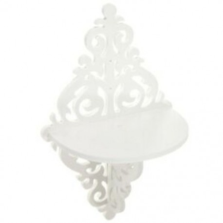 Filigrán stílusú fali polc Shabby Chic fali polc Falikar falusi ház wh Q9O8
