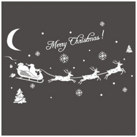 Karácsonyi ablakdekoráció matrica Otthoni dekoráció - fekete P3U4