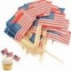 100 amerikai zászló fogpiszkáló Party Cupcake-dekoráció szendvics Mini Food Pi G4I1
