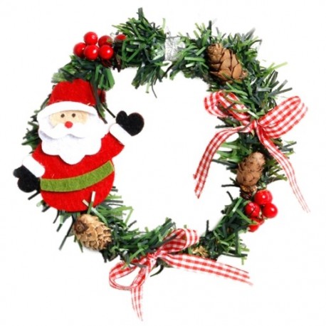 2 db PVC karácsony koszorú koszorú karácsonyi díszek otthoni fenyő hóhoz O5G5