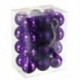 Aranysárga - 24db elegáns karácsonyi baubles fa egyszerű csillogás Xmas díszgömb dekorációs díszdobozban BX
