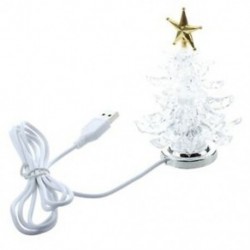 USB-hajtású miniatűr karácsonyfa többszínű J5R4 LED-ekkel