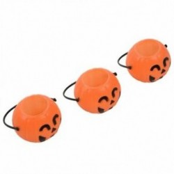 Tök cukorkatartó 12 Mini fogás vagy csemege Halloween cukorkás vödör: Narancssárga S3R2