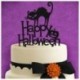 2db Happy Halloween fekete macskás akril tortadísz Halloween-re - H6Y8