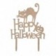 2db Happy Halloween fekete macskás akril tortadísz Halloween-re - H6Y8