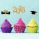 48db Arany színű gyűrű alakú tortadísz diplomaosztóra - különleges alkalmakra - O8Y5