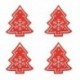 4X (16 darab kevert barkácsolású fehér és piros fa / szív / csillag fa díszek karácsonyraR2K4