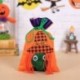 6X (1db flanel édességi táska Halloween táskák Fogják vagy kezeljék táskák I5U4 díszítéssel
