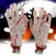 2X (2 db / készlet Horror Hamis Törött Véres Kézzel Halloween Smink Prop Cosplay C A7E2