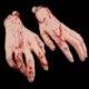 2X (2 db / készlet Horror Hamis Törött Véres Kézzel Halloween Smink Prop Cosplay C A7E2