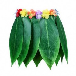 4X (Party Dekoratív Hula szoknya A trópusi stílusú hawaii levelek szoknya SumF9V6