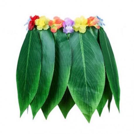 4X (Party Dekoratív Hula szoknya A trópusi stílusú hawaii levelek szoknya SumF9V6