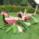 4X (Party Dekoratív Hula szoknya A trópusi stílusú hawaii levelek szoknya SumF9V6