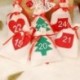 3X (pamut karácsonyi adventi naptár Garland 24db 11x16cm függő Advent Ca D6K8
