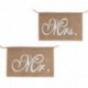 3X (5 pár Burlap Bows és Mrs. Rusztikus szék Banner Band szék Sig R2X1