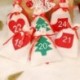 6X (pamut karácsonyi adventi naptár Garland 24db 11x16cm függő Advent Ca D3S8