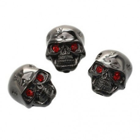 3X (3 db elektromos gitár koponya fejének hangerőszabályzó gombjai --- fekete Q9H1)