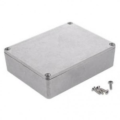 5X (1590BB gitárhatások dobozos tartály alumínium, 120x95x35mm ezüst S5O7)