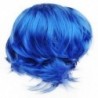 Női Bob paróka rövid egyenes Cosplay Party Show kék 40cm W6Z8