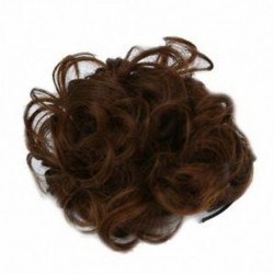 2X (hullámos, göndör szintetikus hajrügyekkel borított hajsütő klip Scrunchie Hair Ext Z6A2-ben