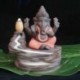 Kék - Elefánt Isten Ganesha visszaáramlás füstölő égő India cenzúr pálca tartó Medi W5U7