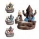 Kék - Elefánt Isten Ganesha visszaáramlás füstölő égő India cenzúr pálca tartó Medi W5U7