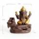 Kék - Elefánt Isten Ganesha visszaáramlás füstölő égő India cenzúr pálca tartó Medi W5U7