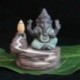 Kék - Elefánt Isten Ganesha visszaáramlás füstölő égő India cenzúr pálca tartó Medi W5U7