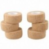 6 PCS elsősegélynyújtó orvosi öntapadós rugalmas ragasztószalag (bőr, 2,5 cm) Q4M8