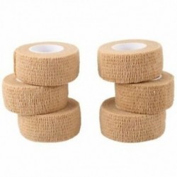 6 PCS elsősegély-nyújtó orvosi öntapadós rugalmas ragasztószalag (bőr, 2,5 cm) U1L3