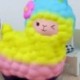 4X (1 db Kawaii Squishy lassan emelkedő Bling szivárványos juh / Alpaka puha Aranyos AN5Q8
