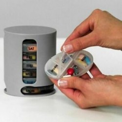 4X (7 napos tablettaszervező tároló tokhoz - Kompakt szövetek Mini Pill Storage BW2S2